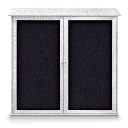 United Visual Products Indoor Enclosed Combo Board, 48"x36", Satin Frame/Burgundy & Pumice UVCB4836-BURGUN-PUMICE